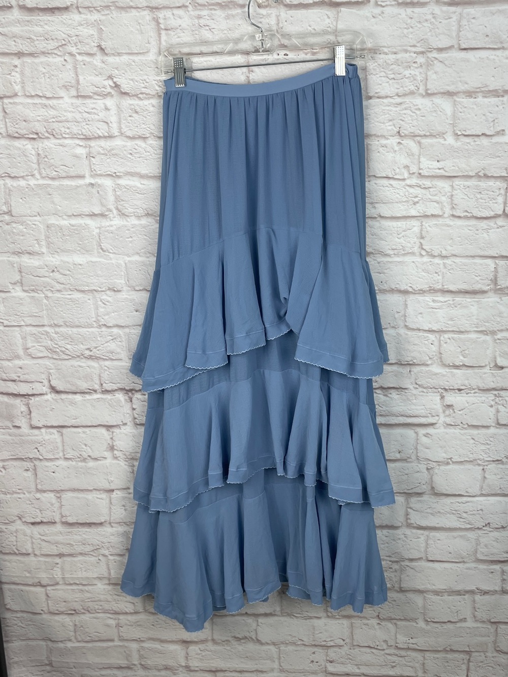 Free People Clementine Allure Blue Maxi Skirt Size XS - Picture 2 of 8